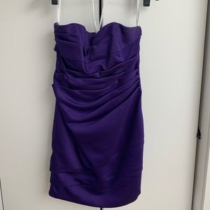 David’s Bridal purple cocktail dress